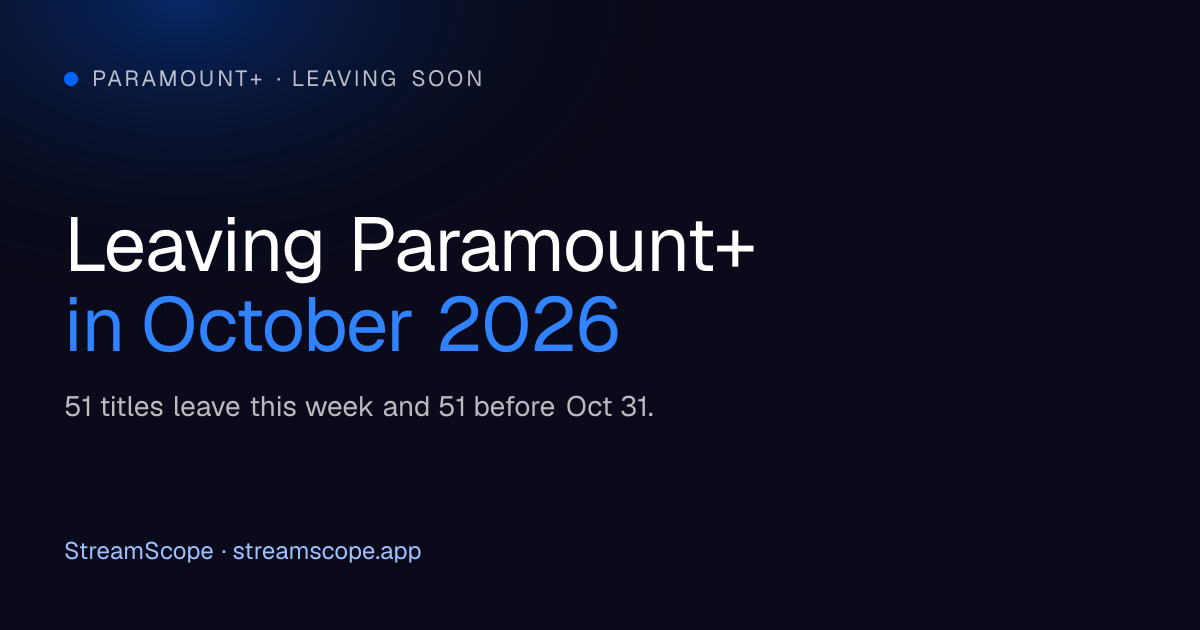 Leaving Paramount+ October 2026 — Watch These Before They're Gone ...